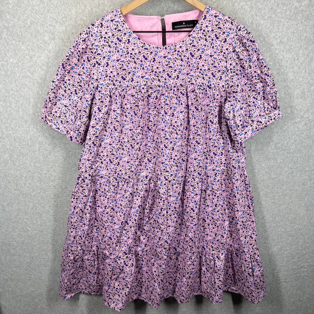 Pomander Place Pink Floral Mini Dress